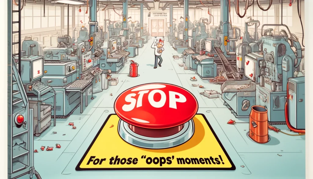 Funkcja zatrzymania awaryjnego:  bezpieczeństwo maszyn